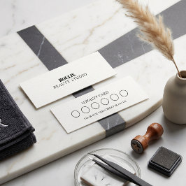 Minimalist Charcoal Linen | Lash Tech & Beauty Treuekarte