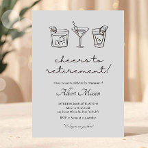 Minimalist Cheers to Retirement Cocktail