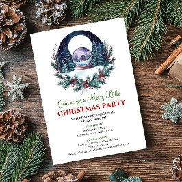 Minimalist Christmas Scene Watercolor Party Invite Einladung