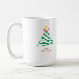 🎄 Minimalist Christmas Tree Holiday Mug Kaffeetasse