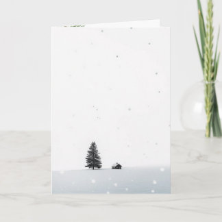 Minimalist Christmas Winter Scene Karte