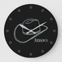 Minimalist Classic Cowboy Lg. Wall Clock