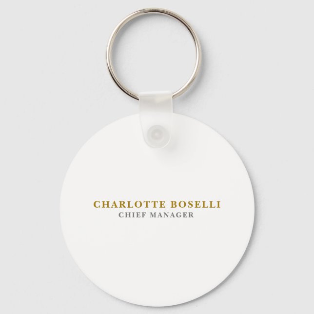 Minimalist Classical Professional Gold Color Schlüsselanhänger (Vorderseite)