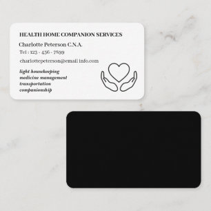 Minimalist CNA-Häusliche Gesundheitsbetreuerin Visitenkarte