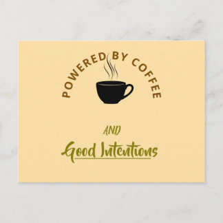 Minimalist Coffee Quote Postcard | Funny Good Inte Einladungspostkarte