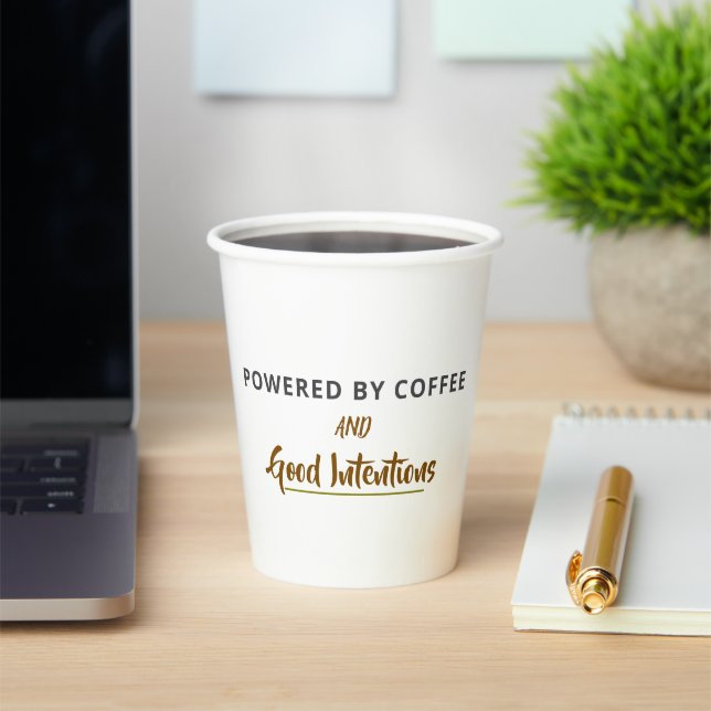 Minimalist Coffee Quote Postcard | Funny Good Inte Pappbecher (InSitu)