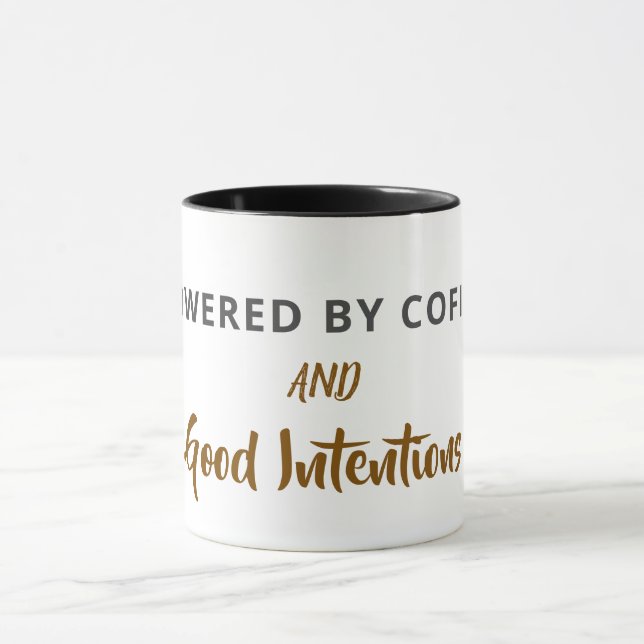 Minimalist Coffee Quote Postcard | Funny Good Inte Tasse (Zentrum)
