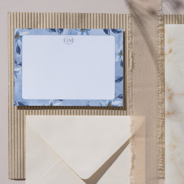 Minimalist Colorful Border Monogram Note Card Mitteilungskarte