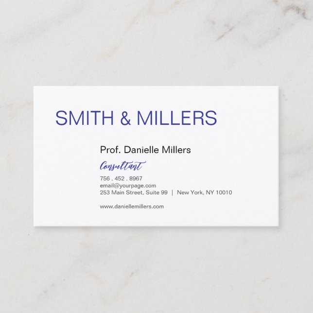 Minimalist Consultant Business Card with Geometric Visitenkarte (Vorderseite)