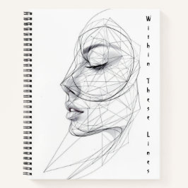 Minimalist Continuous Line Art Notebook Notizbuch