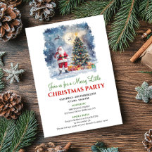 Minimalist Cozy Christmas Scene Digital Invitation