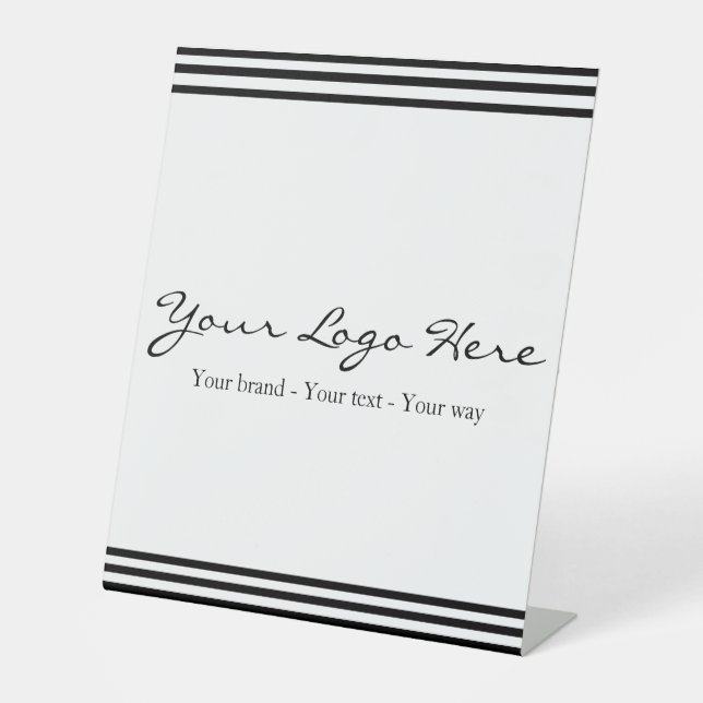 Minimalist Custom Business Logo Sockelschild (Vorderseite)