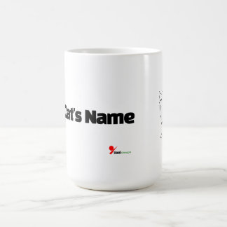 Minimalist Custom Cat Name Mug | Abstract Line Art Kaffeetasse