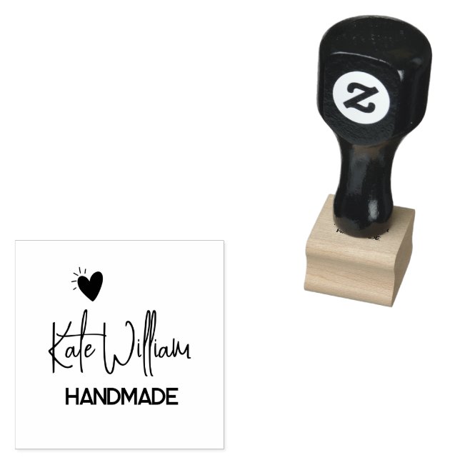 Minimalist Custom heart handmade by  Gummistempel (Stempel)