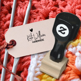 Minimalist Custom heart handmade by  Gummistempel