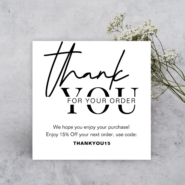 Minimalist Custom Logo Business Thank You Note Mitteilungskarte (Von Creator hochgeladen)