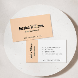 Minimalist Customizable Professional Soft Peach Visitenkarte