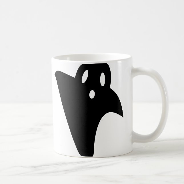 Minimalist cute ghost  kaffeetasse (Rechts)