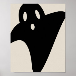 Minimalist cute ghost poster