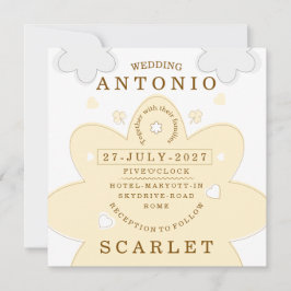 Minimalist Cute vibe Wedding And Modern Aesthetic  Einladung