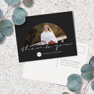 Minimalist Danke Foto Postkarte