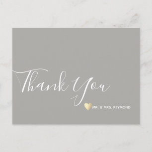 Minimalist danke Ihnen Hochzeit Postkarte