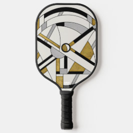 Minimalist Deco Circular Geometry Pickleball Schläger