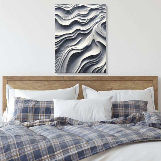 Minimalist Desert Sand Art Print Leinwanddruck (Insitu (Schlafzimmer))