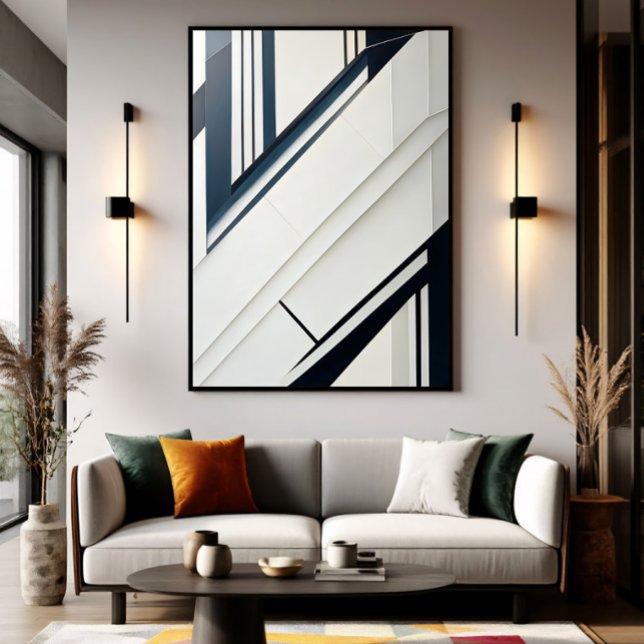 Minimalist Diagonal Geometry Poster (Von Creator hochgeladen)