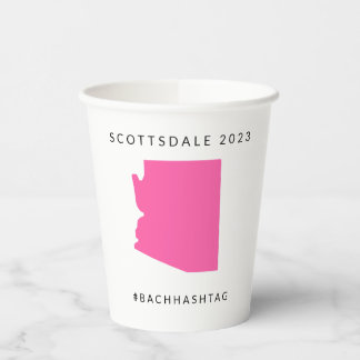 Minimalist "Disco in der Wüste" Bach-Papierbecher Pappbecher