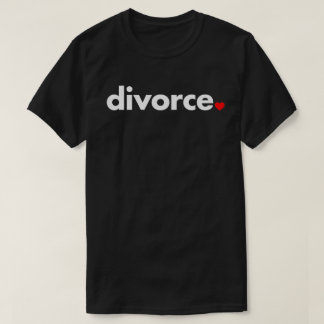 Minimalist Divorce Heart T-Shirt | Funny Divorce