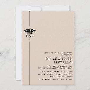 Minimalist DNP Doktor der Pflegepraxis Absolvent Einladung
