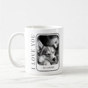 Minimalist Dog Mom Foto XO Valentinstag Haustier Kaffeetasse