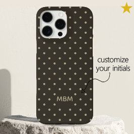 Minimalist dunkelgrau, individuelles Monogramm Pun iPhone 16 Pro Max Hülle