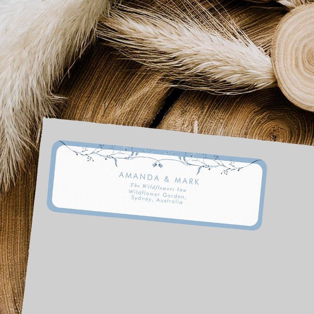 Minimalist Dusty Blue Chinoiserie Floral Wedding (Von Creator hochgeladen)