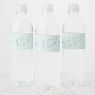 Minimalist Dusty Blue Oh Baby Elefant Baby Shower