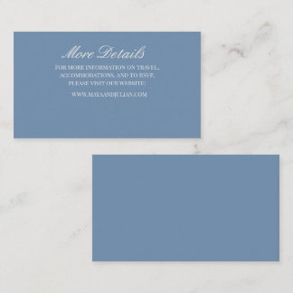 Minimalist Dusty Blue Wedding Begleitkarte