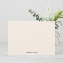 Minimalist Earthy Brown Elegant Wedding Custom Dankeskarte