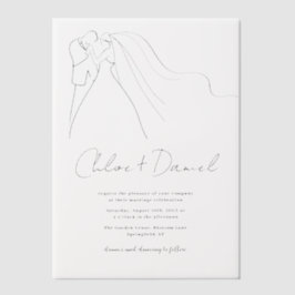 Minimalist Elegant Calligraphy Wedding Invitation
