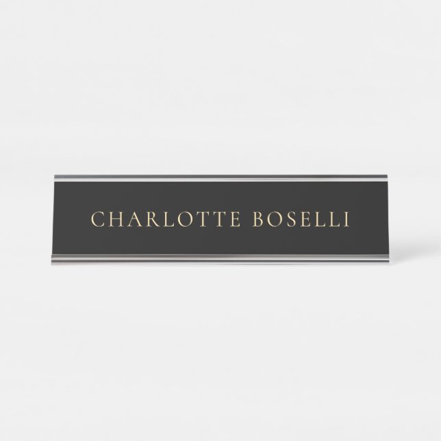 Minimalist Elegant Classical Professional Simple Schreibtischnamensplakette (Vorderseite )