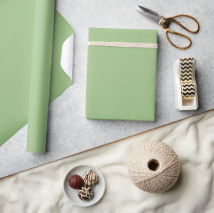Minimalist Elegant Einfach Sagegrün Geschenkpapier