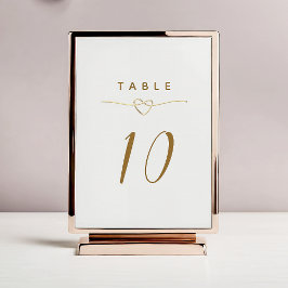 Minimalist Elegant Gold Wedding Tischnummer