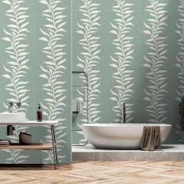 Minimalist Elegant Plant Silhouette in Flow Tapete