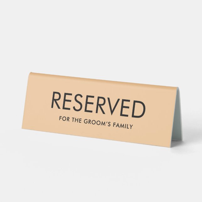 Minimalist Elegant Reserved Table Tent Sign  Tischaufsteller (Vorderseite)