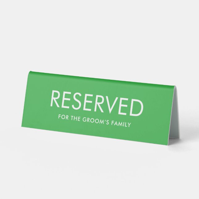 Minimalist Elegant Reserved Table Tent Sign  Tischaufsteller (Vorderseite)