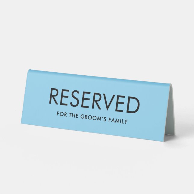 Minimalist Elegant Reserved Table Tent Sign Tischaufsteller (Vorderseite)