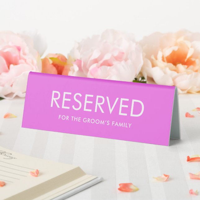 Minimalist Elegant Reserved Table Tent Sign  Tischaufsteller (In Situ (Hochzeit))