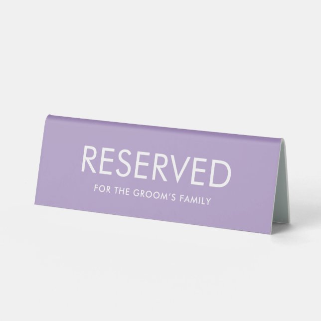 Minimalist Elegant Reserved Table Tent Sign  Tischaufsteller (Vorderseite)