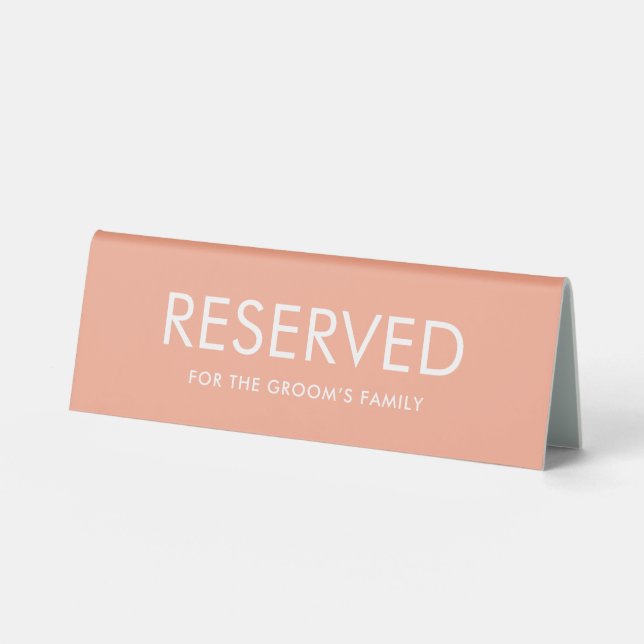 Minimalist Elegant Reserved Table Tent Sign  Tischaufsteller (Vorderseite)