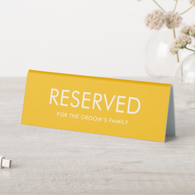 Minimalist Elegant Reserved Table Tent Sign  Tischaufsteller (In Situ (Tisch))